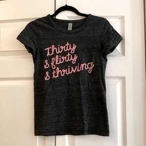 RARE Rachel Antonoff Thirty Flirty & Thriving Sample Sale T-Shirt